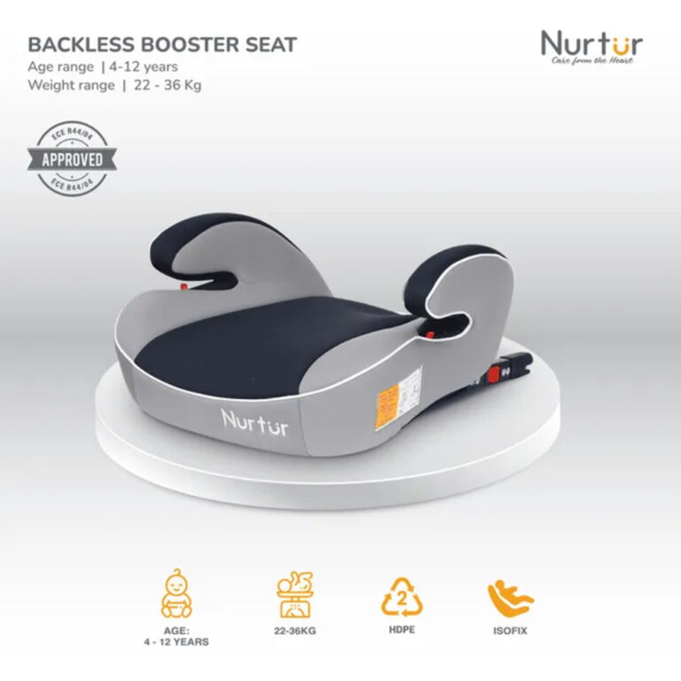 Nurtur - Enzo Kids Booster Seat - Light Grey and Dark Blue