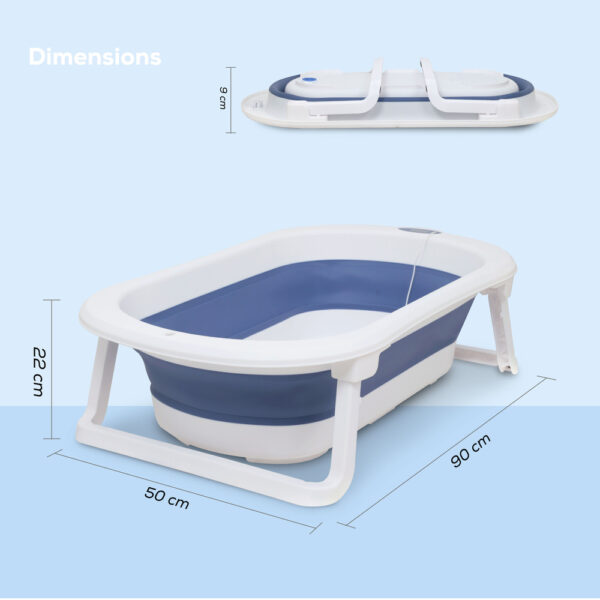 Nurtur – Foldable Baby and Kids Bathtub with Digital temperature display – Blue