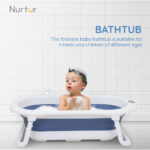 Nurtur – Foldable Baby and Kids Bathtub with Digital temperature display – Blue