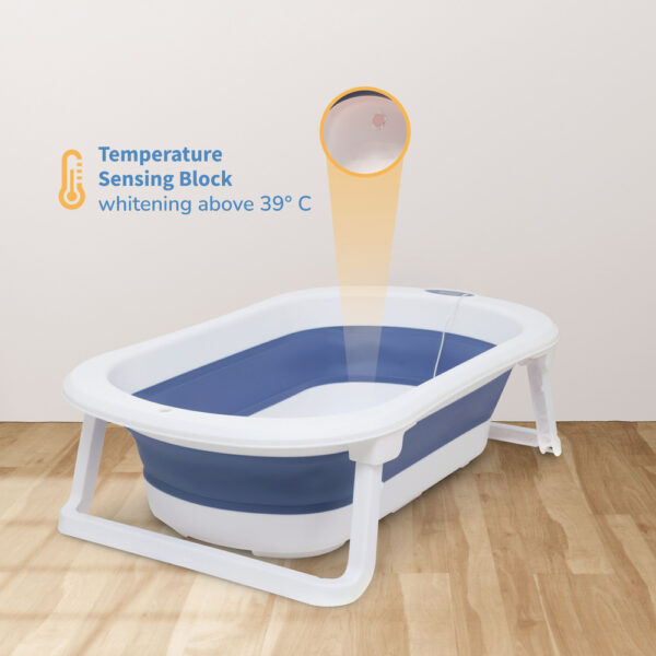 Nurtur – Foldable Baby and Kids Bathtub with Digital temperature display – Blue