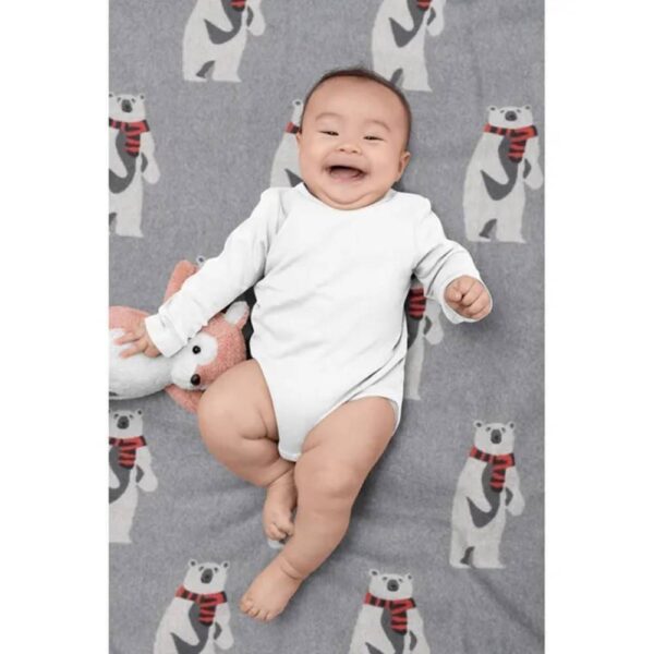 Nurtur – Soft Baby Blankets – Bear – Grey