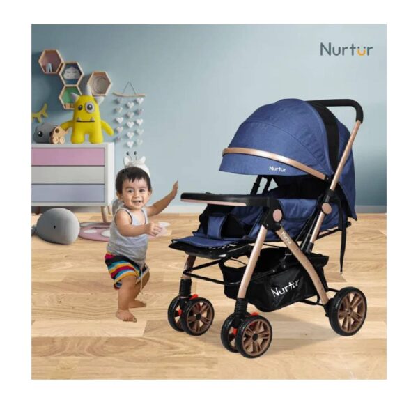 Nurtur – Wilder Travel Stroller – Marble Blue