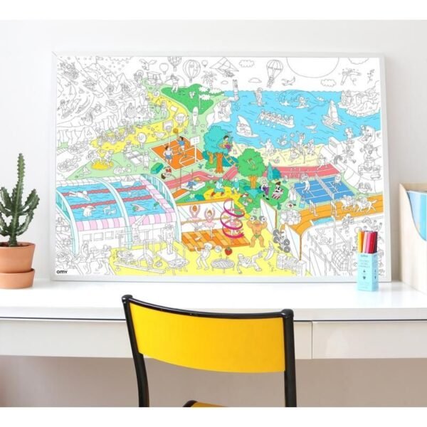 OMY Sport Giant Coloring Poster