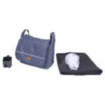 Belecoo – One Fold-To-Half Luxury Pram W/ Diaper Bag – Blue