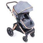 Belecoo – Fold-To-Half Luxury 3-In-1 Travel System – Grey
