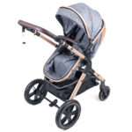 Belecoo – Fold-To-Half Luxury 3-In-1 Travel System – Grey