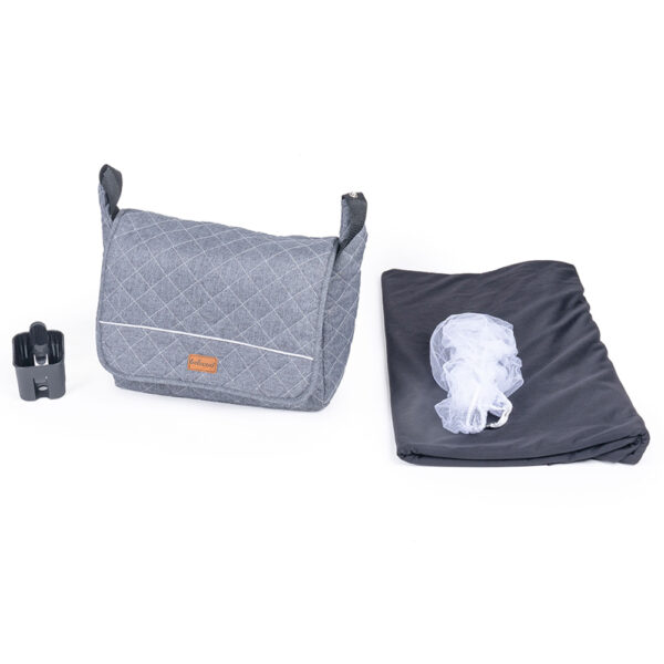 Belecoo – Fold-To-Half Luxury 3-In-1 Travel System – Grey