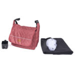 Belecoo – One Fold-To-Half Luxury Pram W/ Diaper Bag – Red