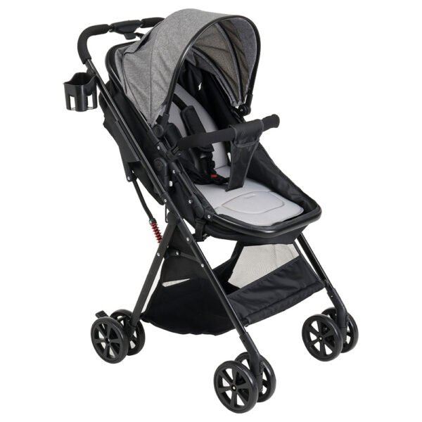 Uniqoo – 5 Grey – Portable Pram