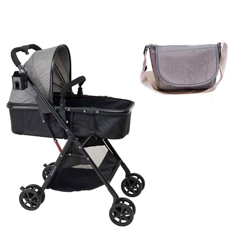 Uniqoo - 5 Grey - Portable Pram