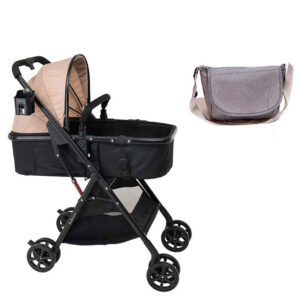 Neobreez – Tetra Ultra-Compact Lightweight All-Terrain Travel Stroller W/ Cup Holder – Beige