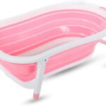 Pikkaboo Baby Foldable Portable Non-Slip Bath Tub – Pink