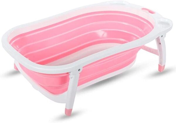 Pikkaboo Baby Foldable Portable Non-Slip Bath Tub – Pink