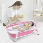 Pikkaboo Baby Foldable Portable Non-Slip Bath Tub – Pink