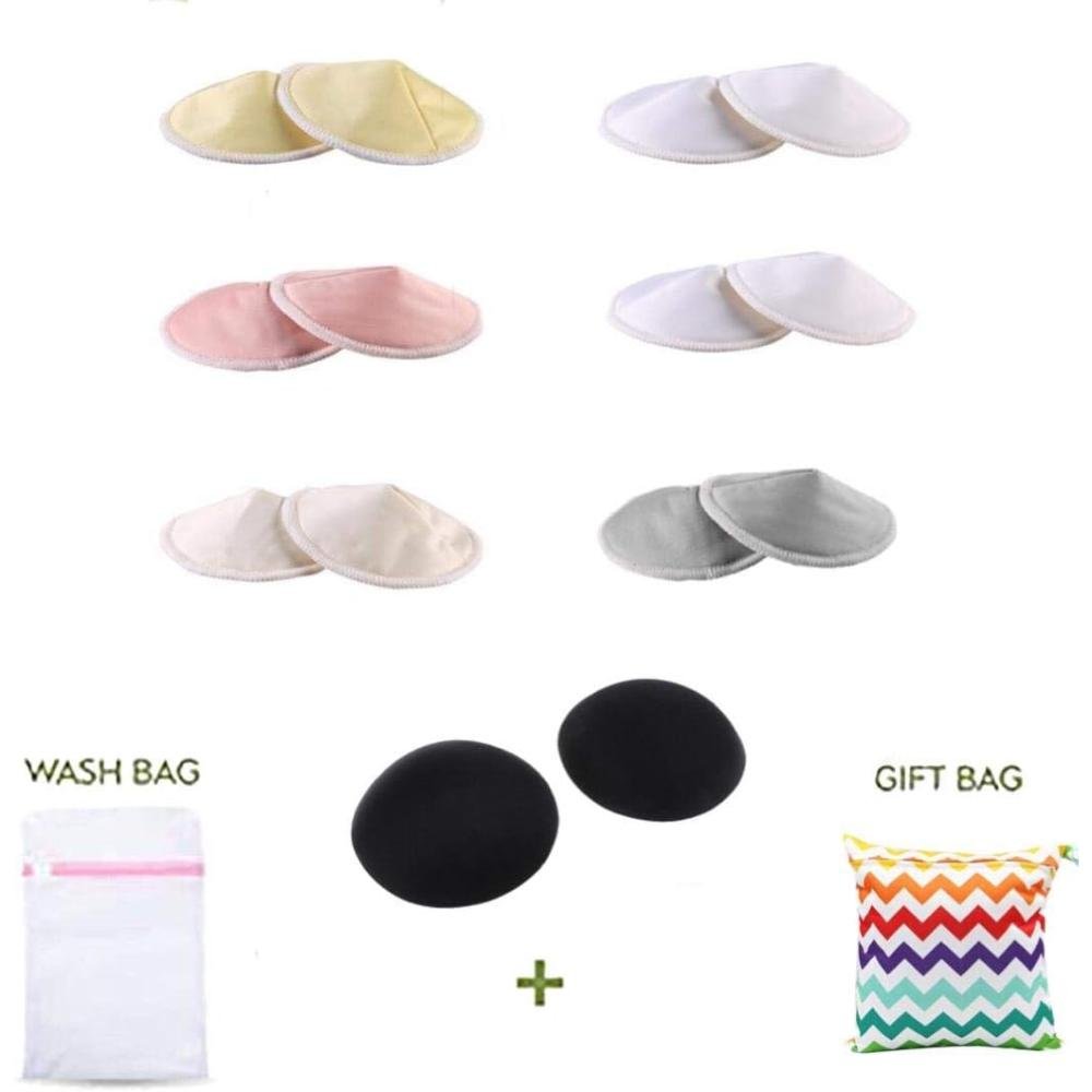 Pikkaboo – 14 Pcs Organic 3D Washable Breast Pads + Laundry and Storage Bag