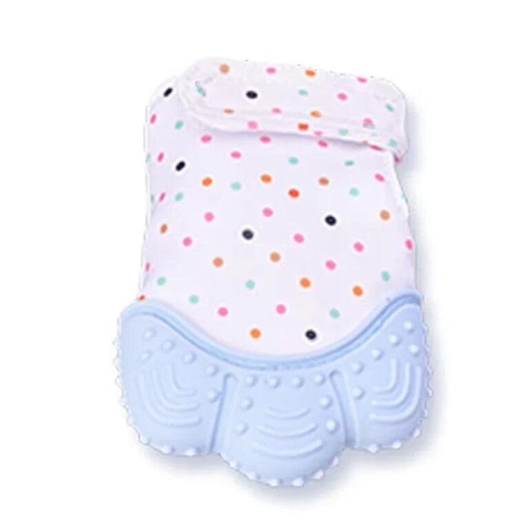 Pikkaboo - Organic 2-in-1 Nonslip Baby Mitten Teether & Pacifier - Blue