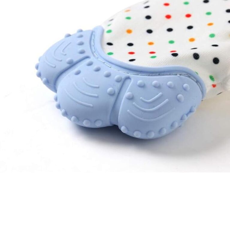 Pikkaboo - Organic 2-in-1 Nonslip Baby Mitten Teether & Pacifier - Blue