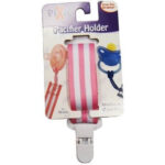 Pixie – Pink Stripe Print Pacifier Holder