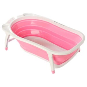 Pikkaboo Baby Foldable Portable Non-Slip Bath Tub - Pink