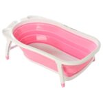 Pikkaboo Baby Foldable Portable Non-Slip Bath Tub – Pink