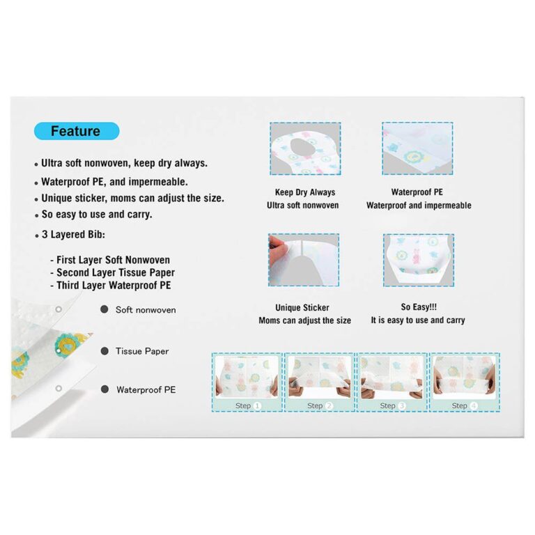 Pixie - Disposable Bibs 20Pcs - Pack Of 6