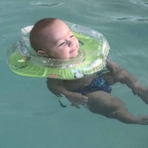 Pikkaboo - ISwimSafe Infant Neck Floater Green with Manual Pump