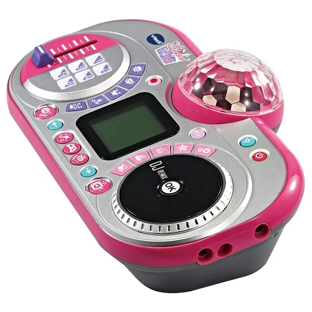 Vtech - Kidi Super Stars DJ Playset, Interactive Music Mixer, Mic Stand, Color Light, for Kids 6 Years+