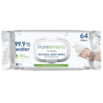 Pure Elements – Aloe Natural 99.9% Water Wipes – 64pcs