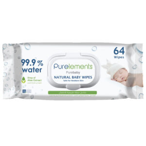 Pure Elements – Aloe Natural 99.9% Water Wipes – 64pcs