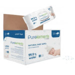 Purelements – Natural 99.9% Water Wipes – Pack of 12 – 768pcs
