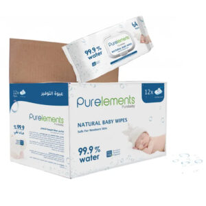 Purelements – Natural 99.9% Water Wipes – Pack of 12 – 768pcs