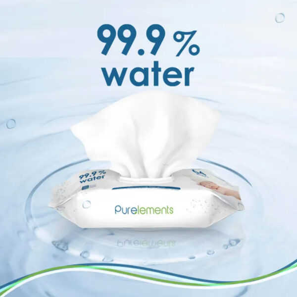 Purelements – Natural 99.9% Water Wipes – Pack of 12 – 768pcs