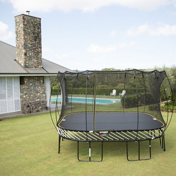Springfree 13FT Square Trampoline S155 – Black Outdoor Trampoline for Kids and Adults, Safe and Durable Backyard Jumping Fun