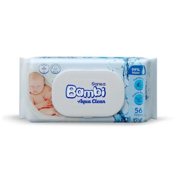 Sanita Bambi Baby Wet Wipes Fresh & Clean – 56 Wipes Gentle Care for Baby