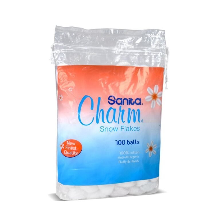 Sanita Charm 100% Cotton Balls, 100 White Balls