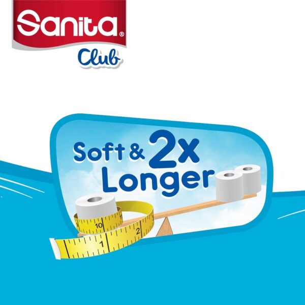 Sanita Club Toilet Tissue Plain-Pack Of 10 Rolls ,2 Ply