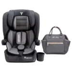 Teknum – Pack and Go Foldable Car Seat w/ Ace Diaper Bag – Grey