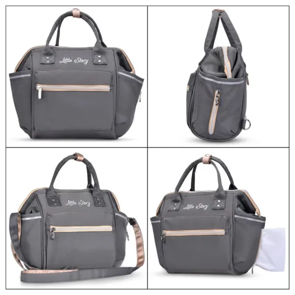 Teknum – Pack and Go Foldable Car Seat w/ Ace Diaper Bag – Grey