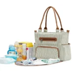 Teknum – 3 in 1 Story Pram Stroller and Diaper Bag Bundle – Khaki