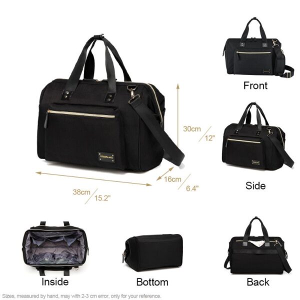 Little Story – Zera Mom Dad Diaper Bag – Black