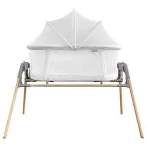Teknum 3-IN-1 Baby Rocker Bassinet/ Infant Crib w/ Mosquito net - White