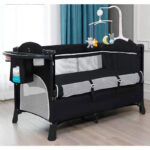 Teknum – 4-in-1 Baby Bedside Co-Sleeper Bassinet – Black