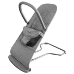 Teknum 3-Stage Baby Bouncer with Adjustable Recliner Seat – Soft Melange Fabric, Padded Safety Belt, 0m+ – Grey