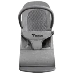 Teknum 3-Stage Baby Bouncer with Adjustable Recliner Seat – Soft Melange Fabric, Padded Safety Belt, 0m+ – Grey