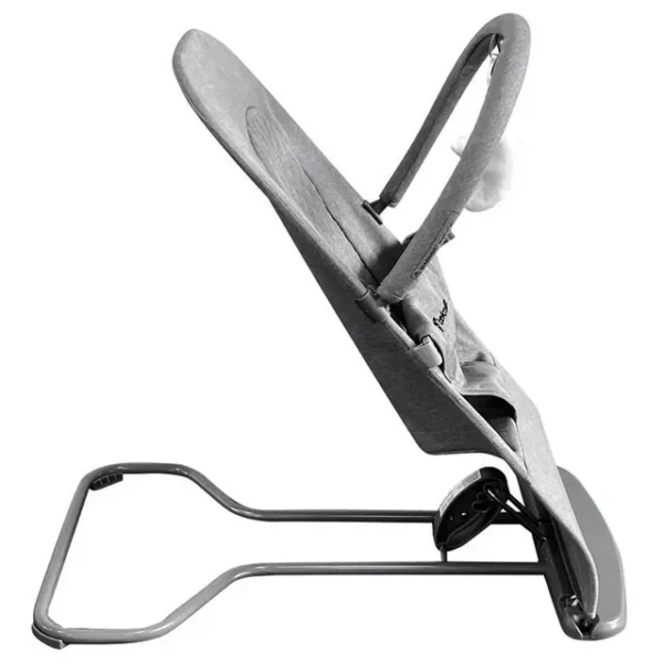 Teknum 3-Stage Baby Bouncer with Adjustable Recliner Seat – Soft Melange Fabric, Padded Safety Belt, 0m+ – Grey