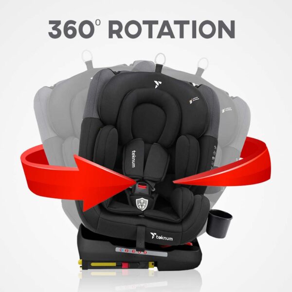 Teknum Evolve 360° Car Seat with Isofix – Black
