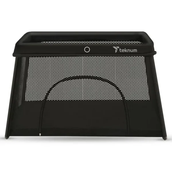 Teknum – Portable Quick fold Playard & Cot with Zipper Door & Carry Bag – Midnight Black