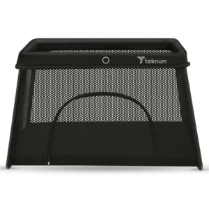 Teknum - Portable Quick fold Playard & Cot with Zipper Door & Carry Bag - Midnight Black