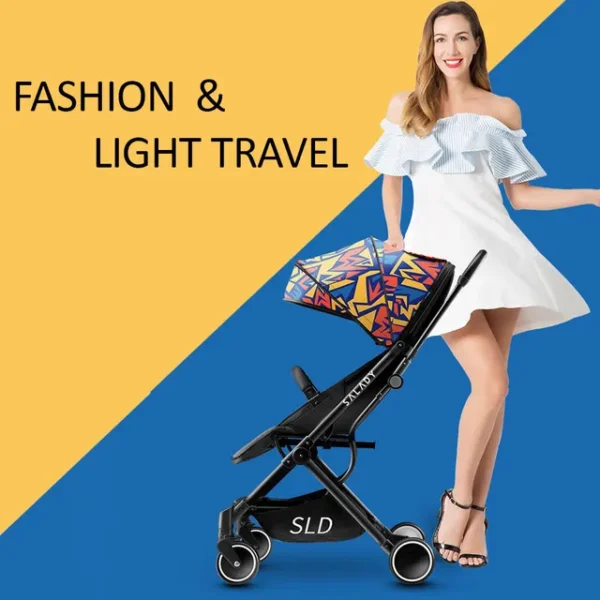 Teknum SLD Travel Lite Ultra-Compact Stroller, Foldable & Cabin-Friendly, with Carry Bag & Mosquito Net – Picasso