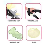 Teknum SLD Travel Lite Ultra-Compact Stroller, Foldable & Cabin-Friendly, with Carry Bag & Mosquito Net – Picasso